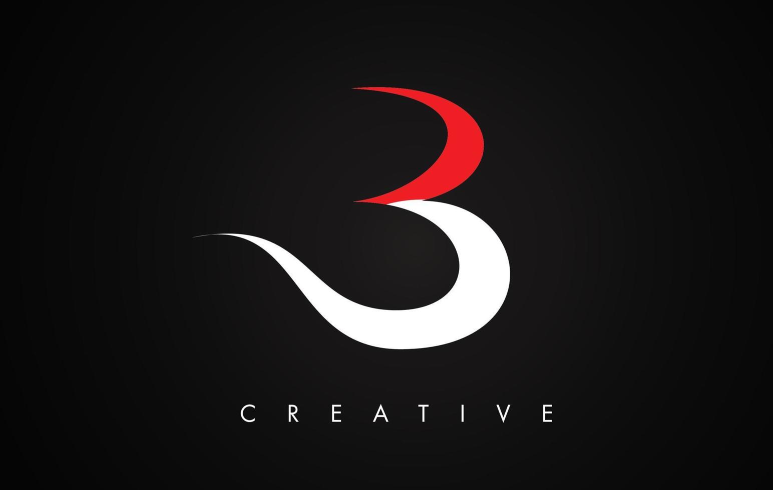 B Red and Black Letter Modern Trendy Design Logo. Letter B Icon Logo with Modern Monogram vector