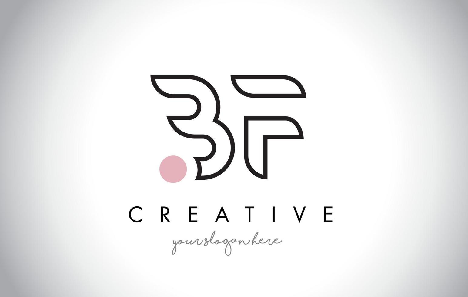 Diseño de logotipo de letra bf con tipografía creativa de moda moderna. vector