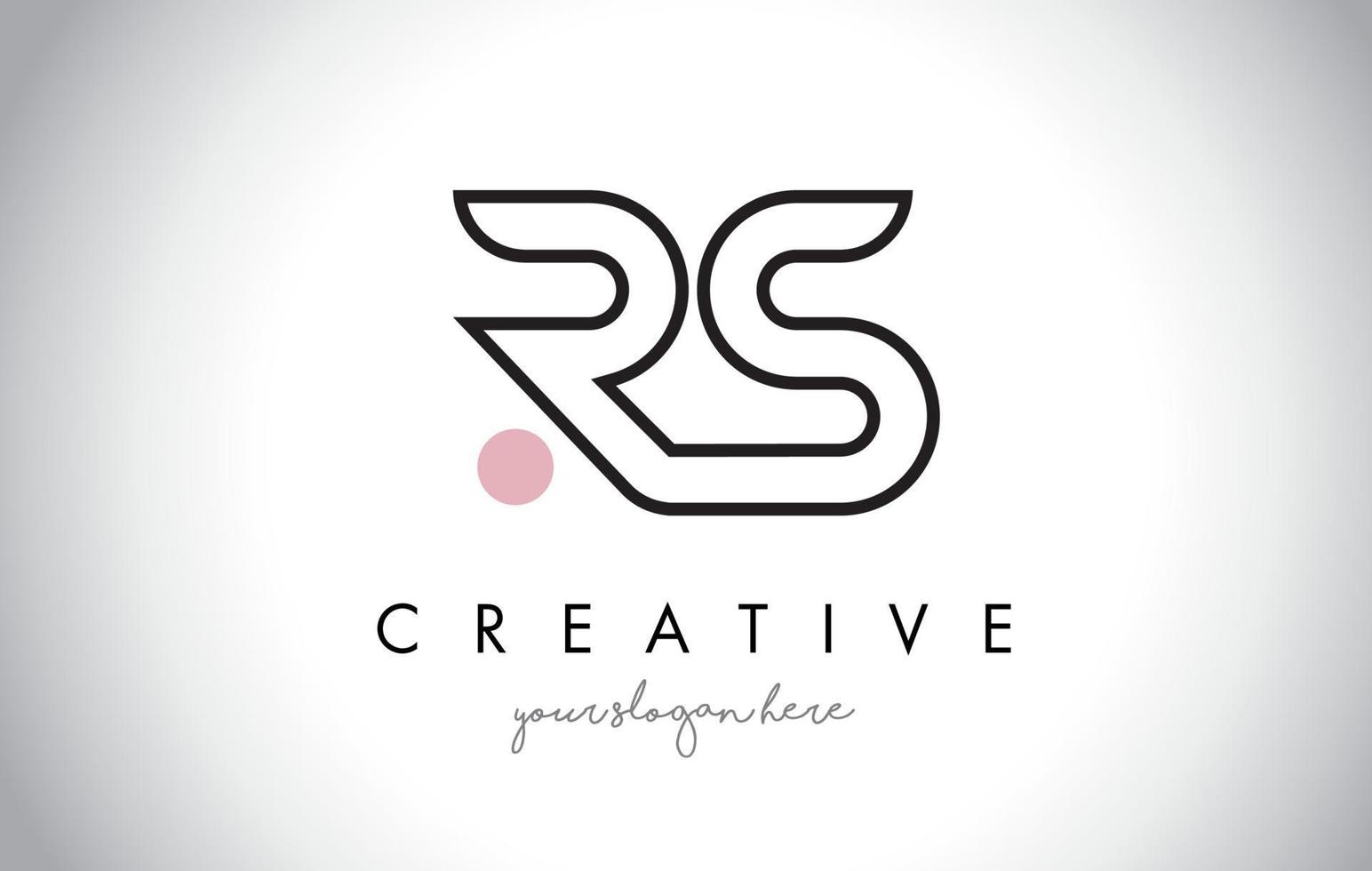 Diseño de logotipo de letra RS con tipografía creativa de moda moderna. vector