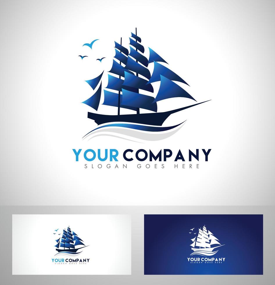 Sailing Boat Logo vector