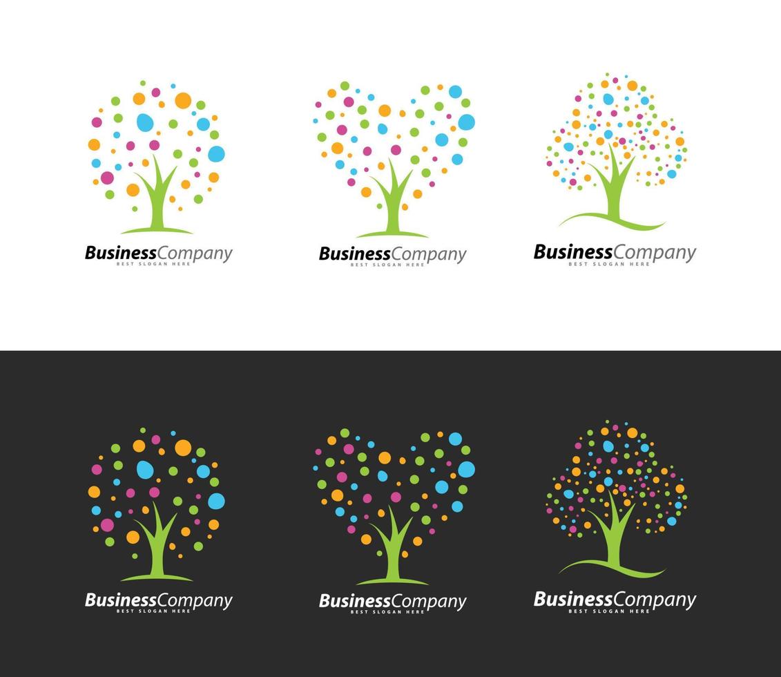 Colorful Tree Logo vector