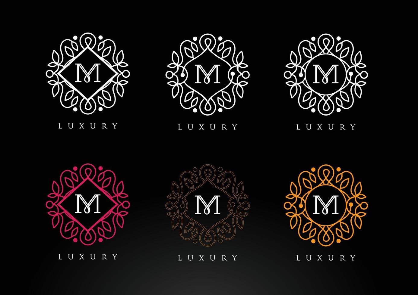 Luxury Monogram Letters Icon Vectors Elements