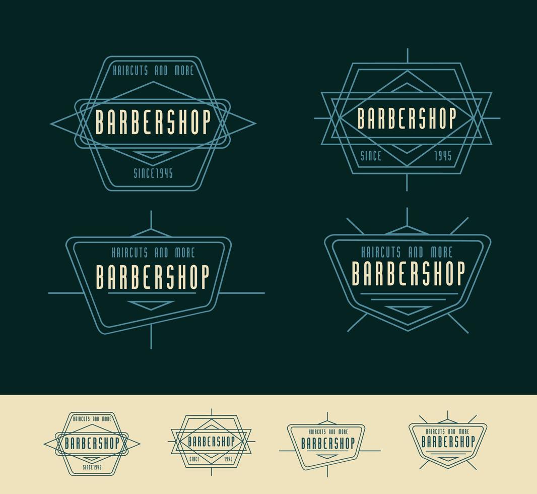 barber shop logo diseño de logotipo vintage vector