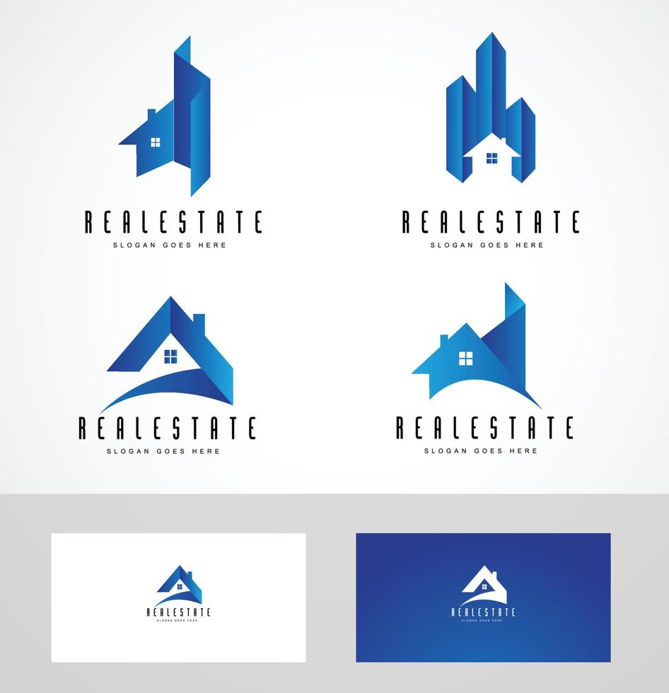 logotipo inmobiliario vector