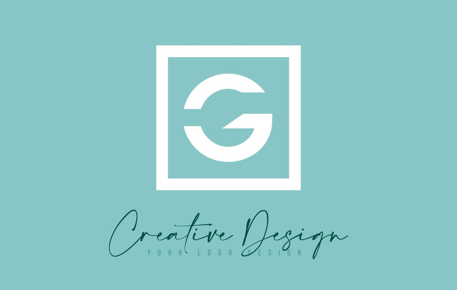 G Letter Icon Design With Creative Modern Look and Teal Background. vector