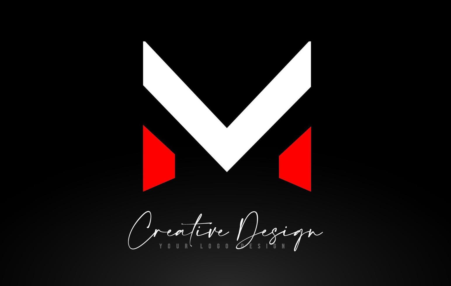 Diseño de icono de letra m con aspecto moderno creativo y fondo verde azulado. vector