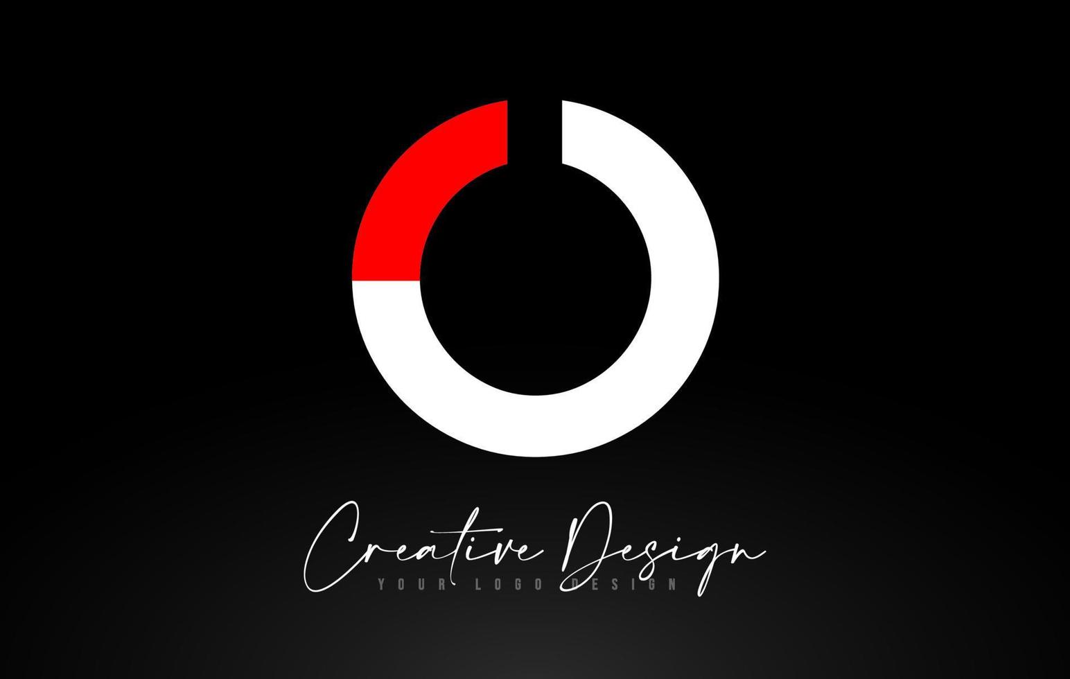 Diseño de icono de letra o con aspecto moderno creativo y fondo verde azulado. vector