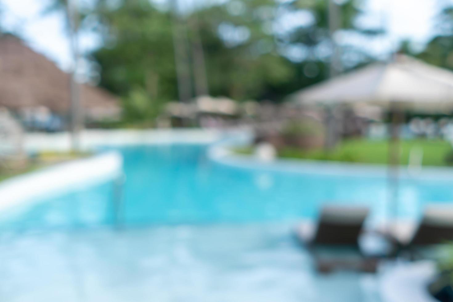 Blurry resort and hotel with a swimming pool and a beach chair photo