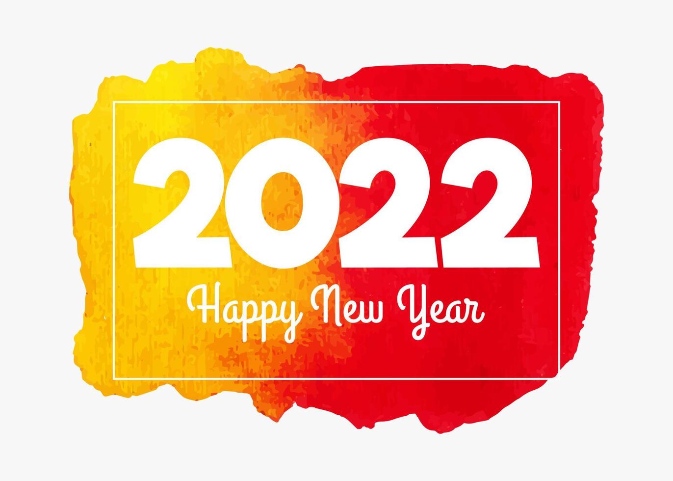 Happy new year 2022 watercolour vector background