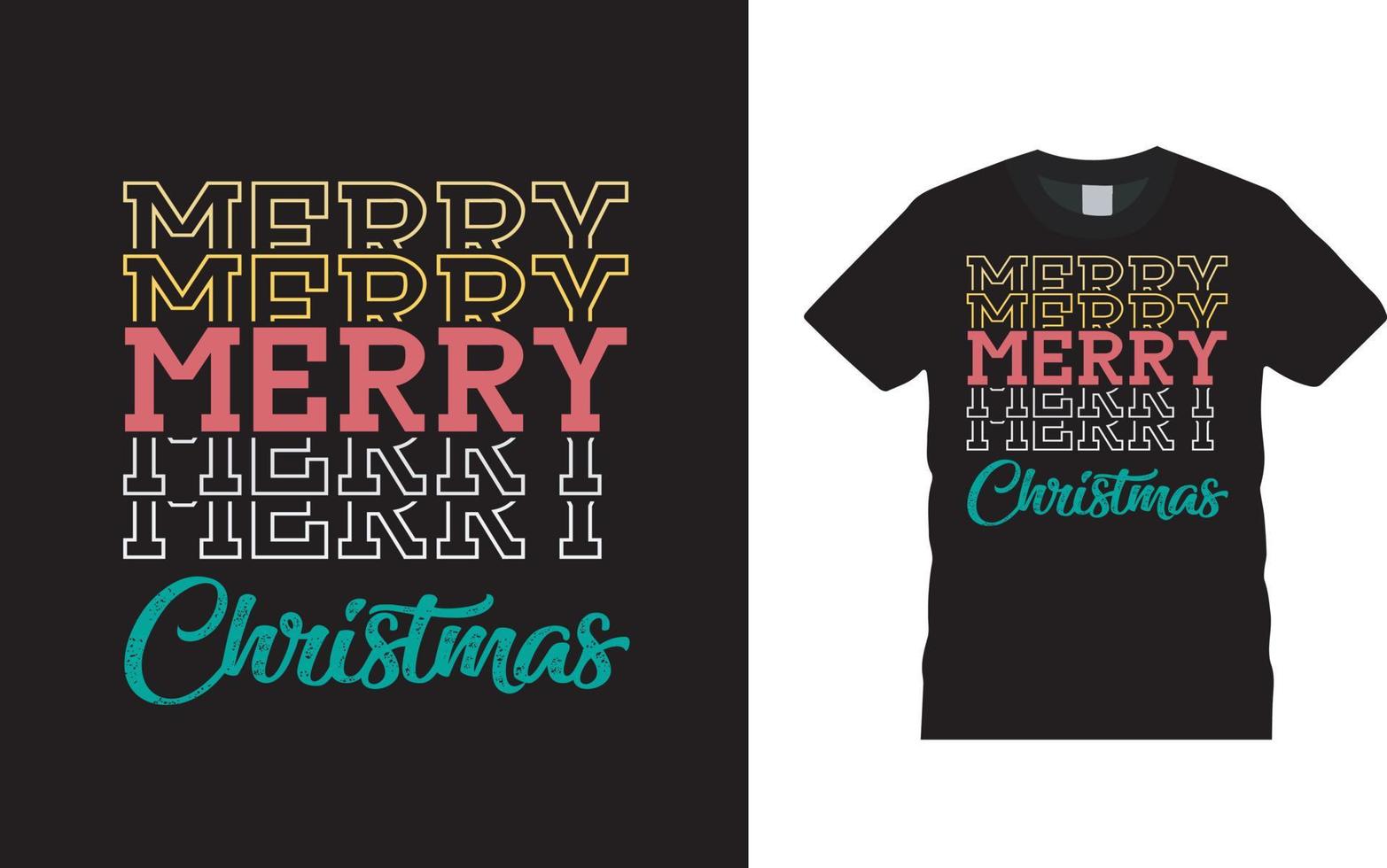 Merry Christmas T shirt Design vector