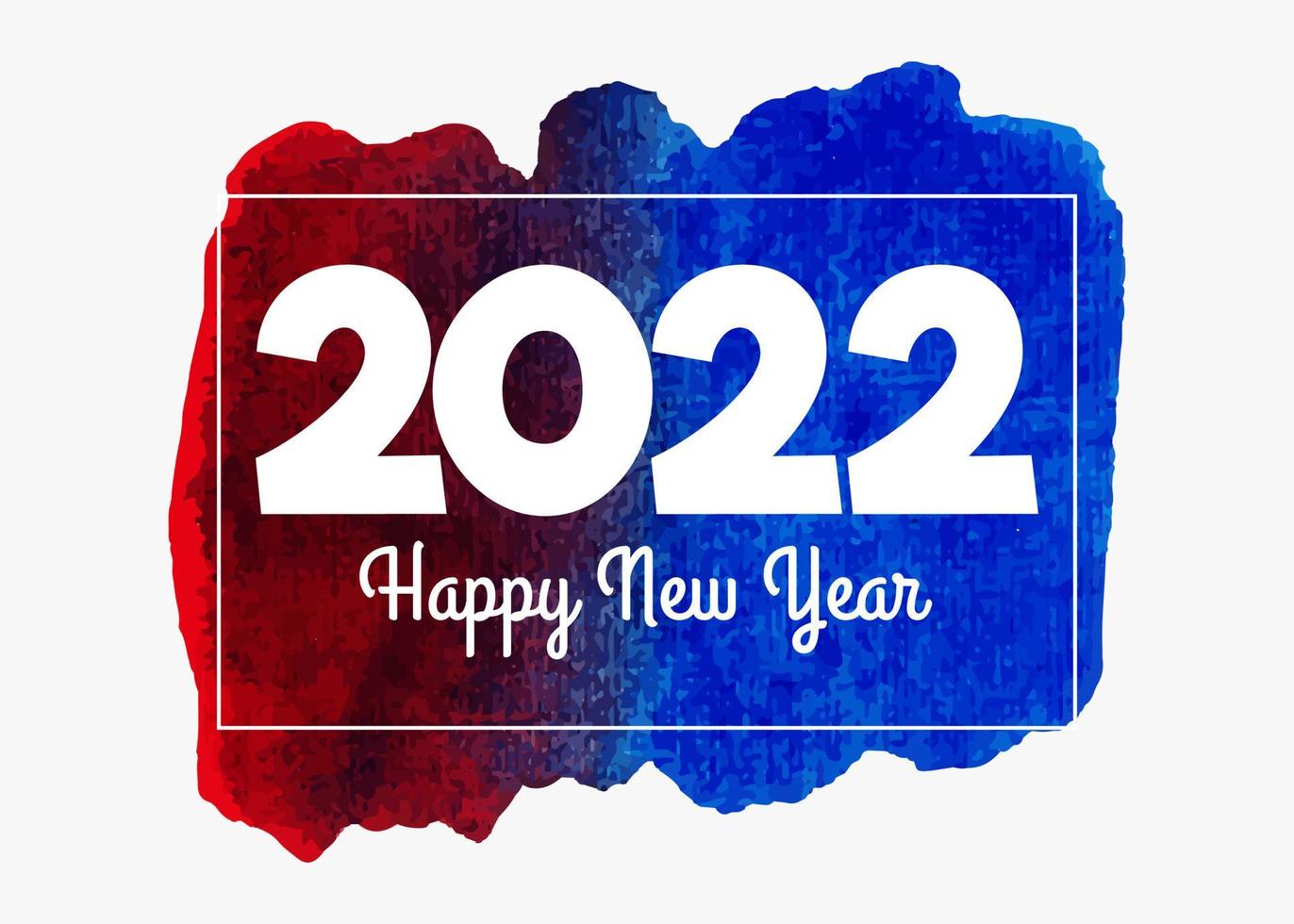 Happy new year 2022 watercolour vector background