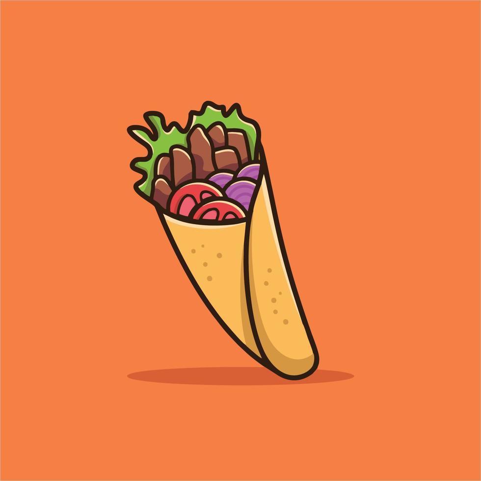 gráfico de ilustración vectorial de kebab vector