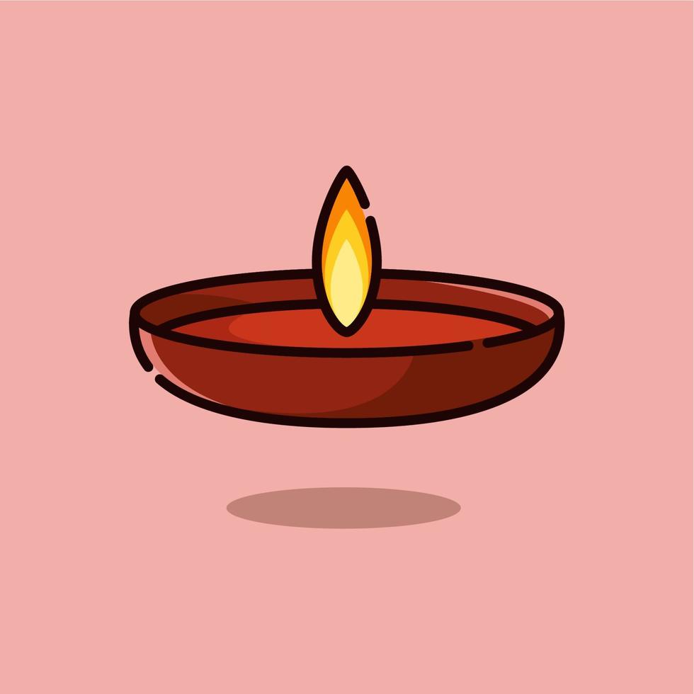 Illustration vector graphic of Diwali lamp