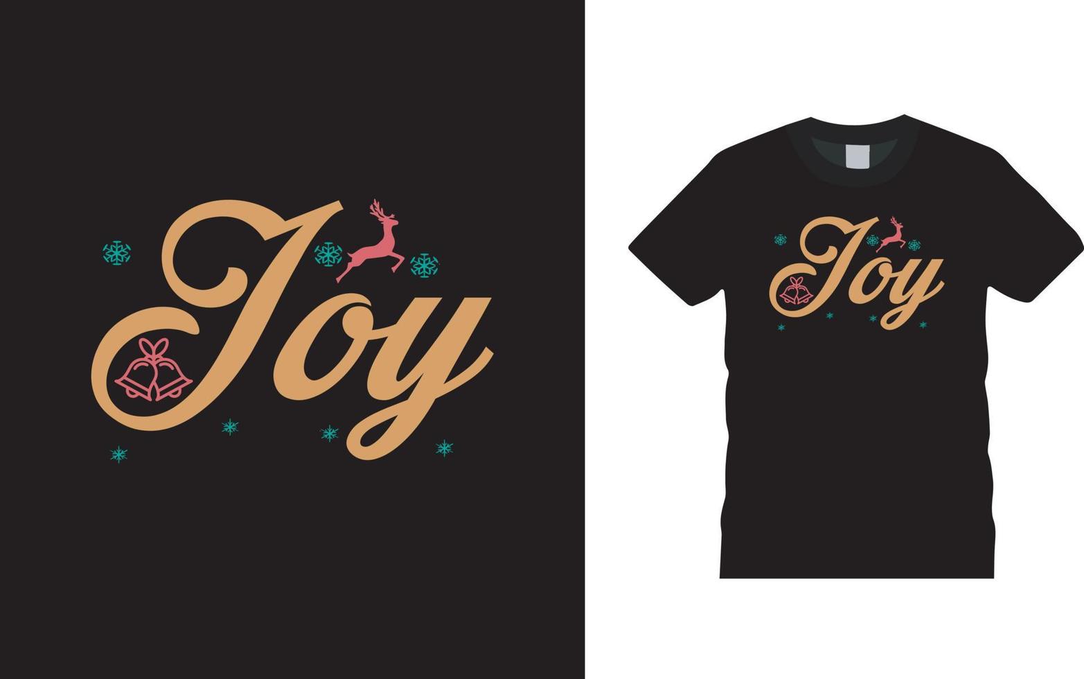 diseño de camiseta de navidad de alegría vector