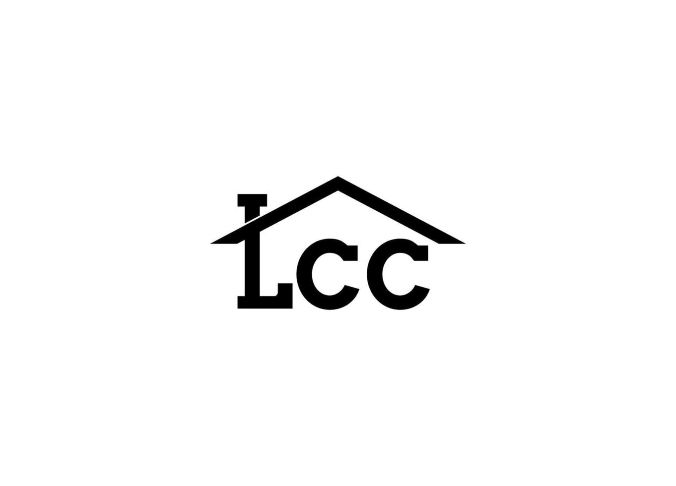 Lcc modern real estate logo design vector icon template