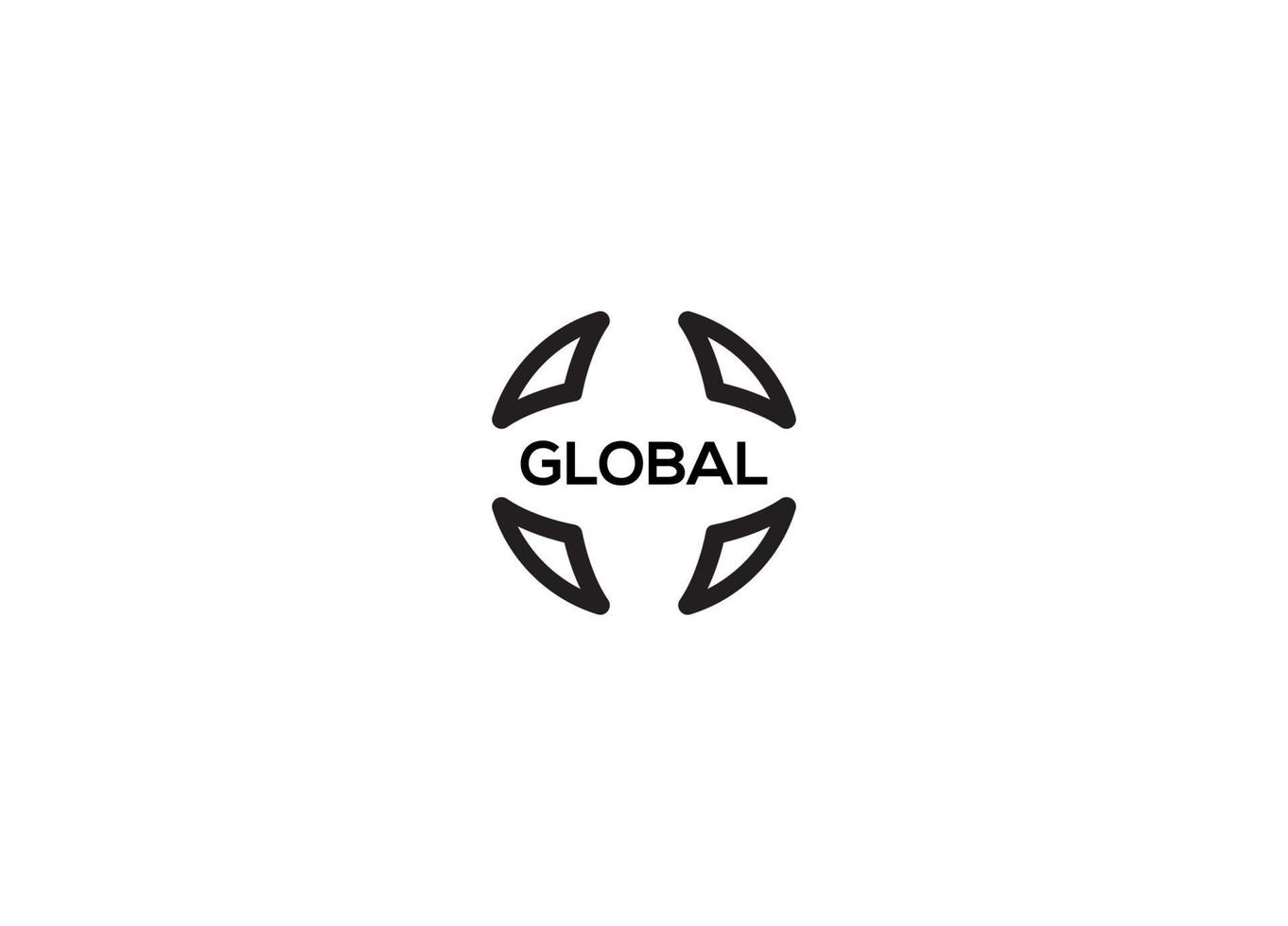 creative globe logo design vector icon template