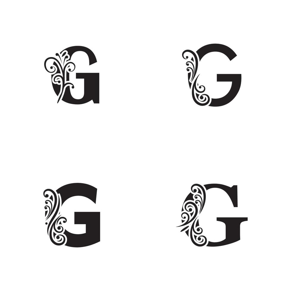 Elementos de plantilla de diseño de icono de logotipo letra g para su aplicación o identidad de empresa vector