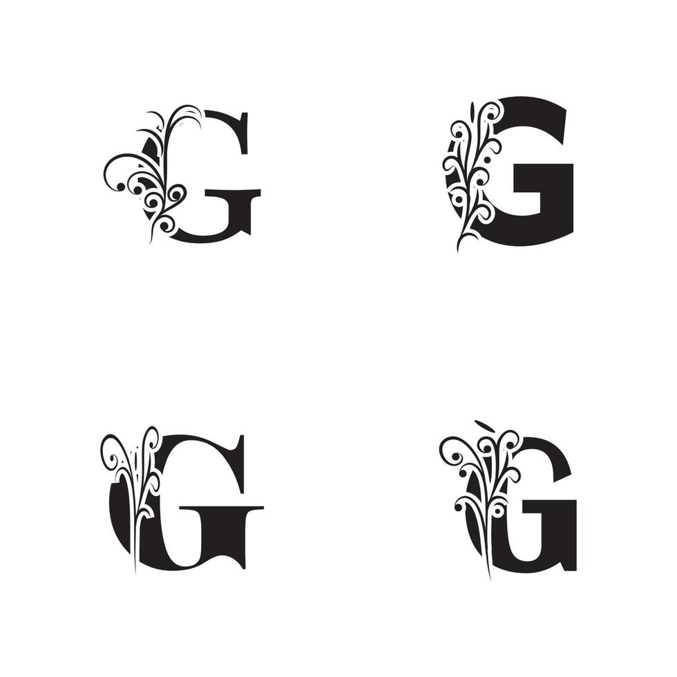 Elementos de plantilla de diseño de icono de logotipo letra g para su aplicación o identidad de empresa vector