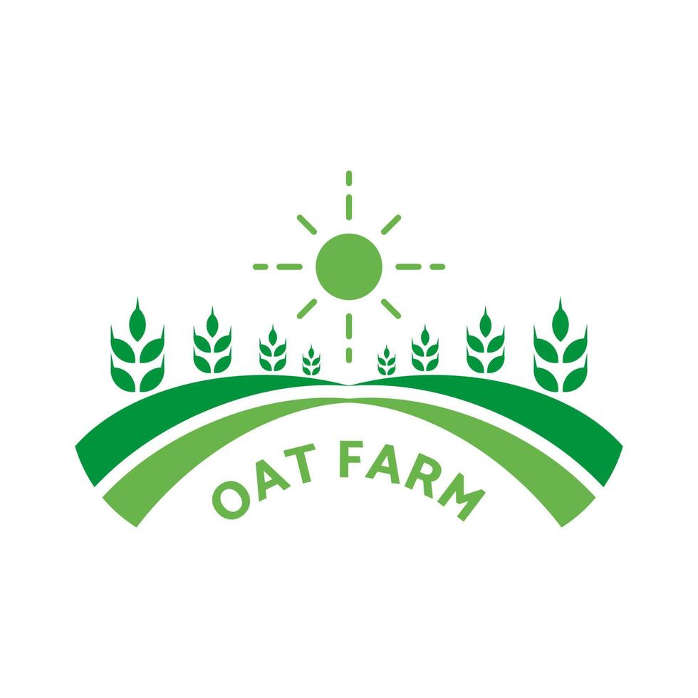 logotipo de la granja de agricultura orgánica vector