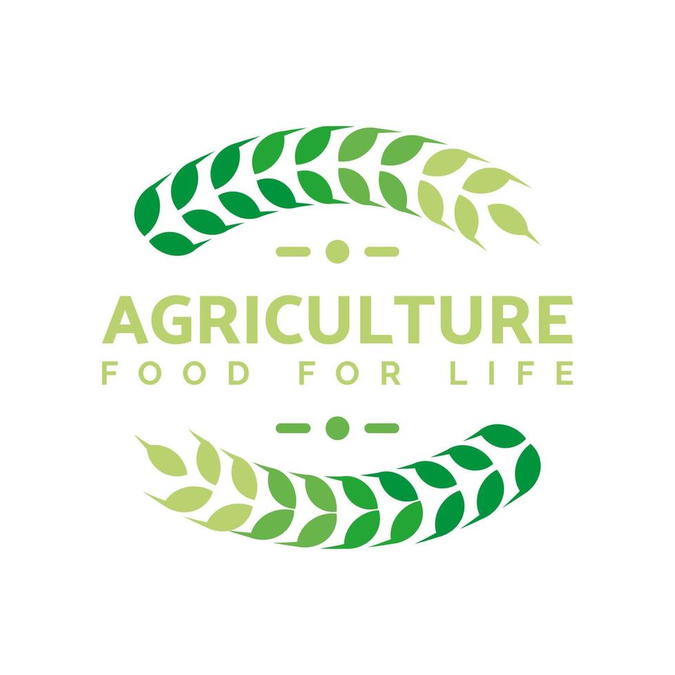 logotipo de la granja de agricultura orgánica vector