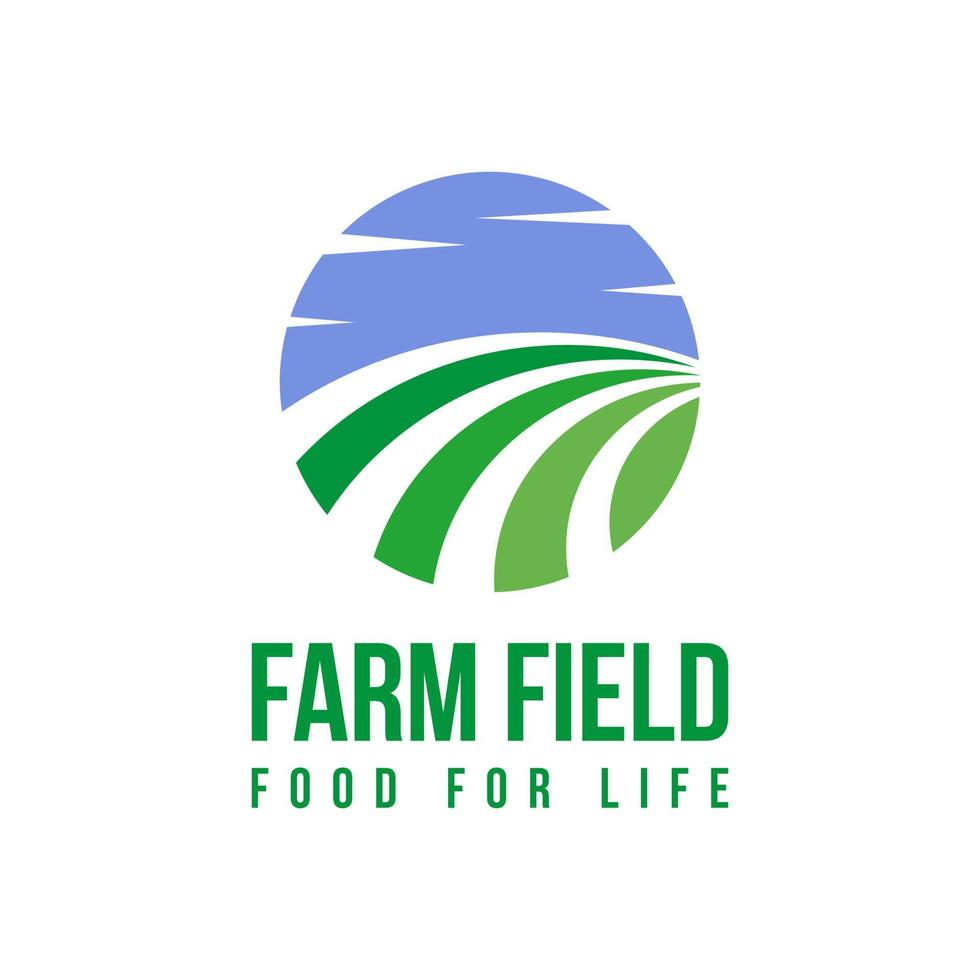 Farm field logo vector