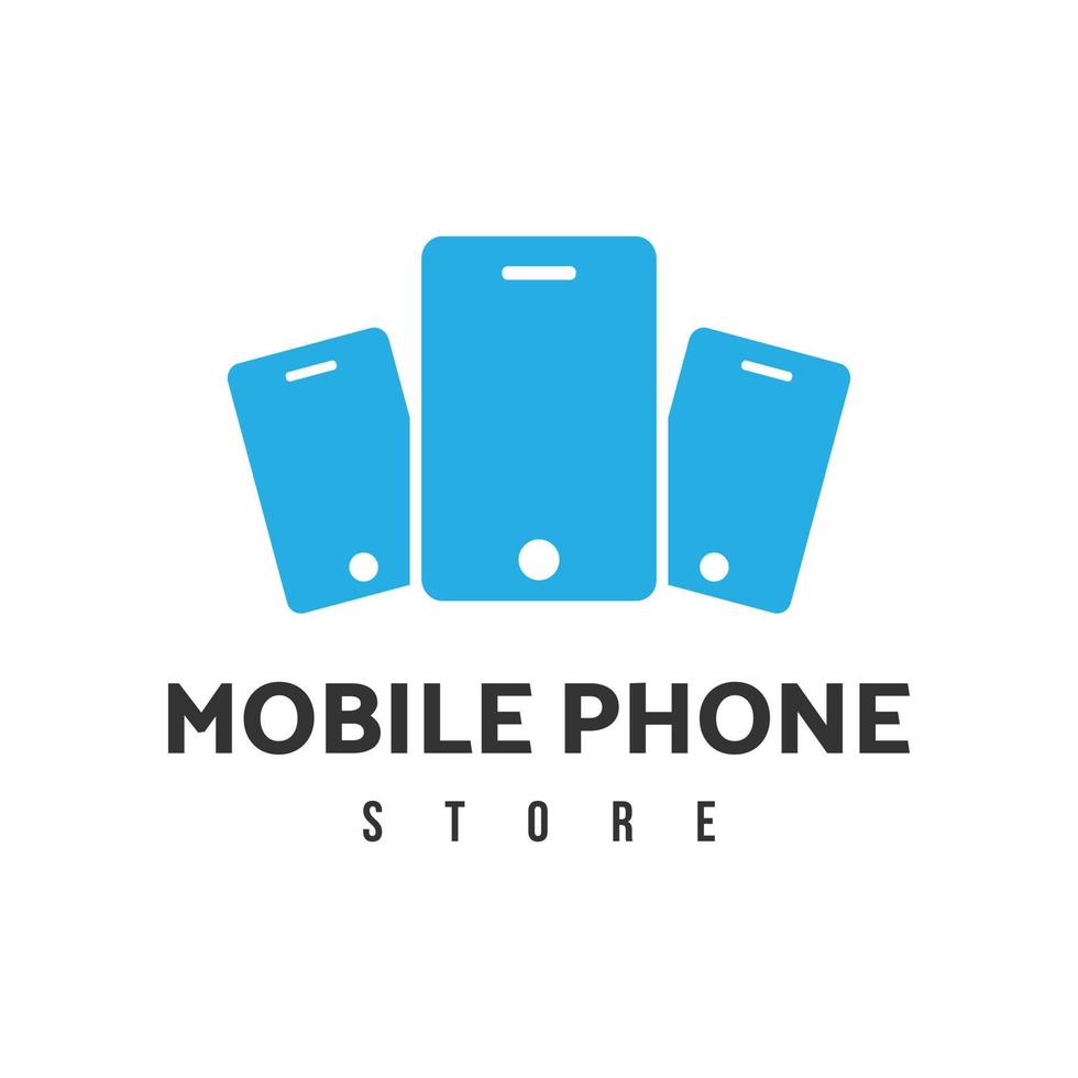 Mobile phone store, smartphone shop vector