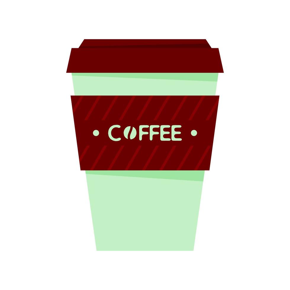 vector de taza de café, etiqueta, símbolo, logotipo, plano