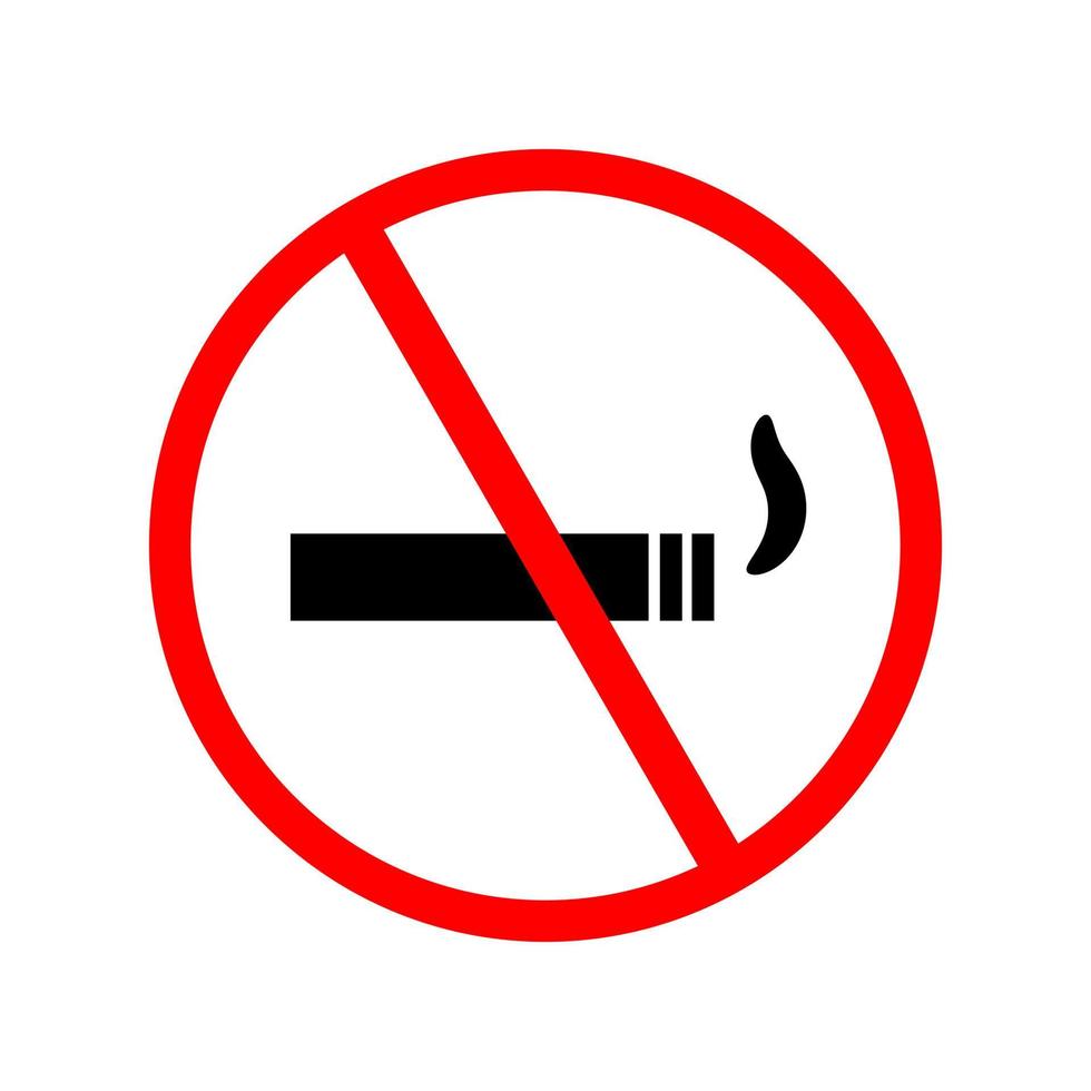 No smoking sign, symbol, icon, vector