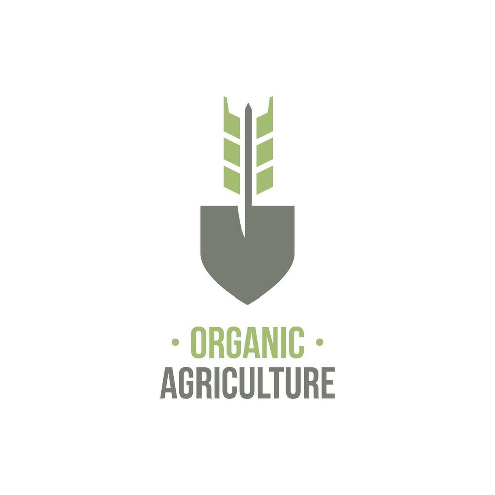 logotipo de la granja de agricultura orgánica vector