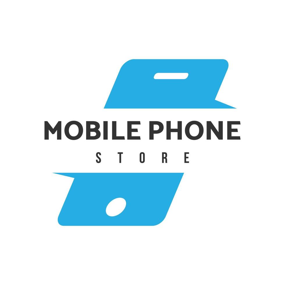 Mobile phone store, smartphone shop vector