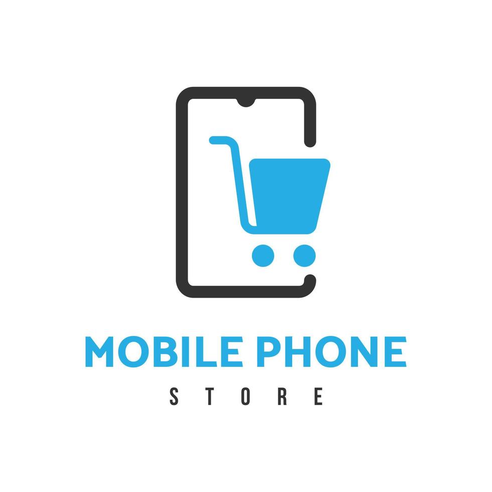 Mobile phone store, smartphone shop vector