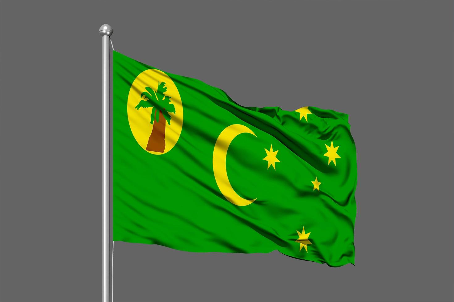 Cocos or Keeling Islands Waving Flag photo