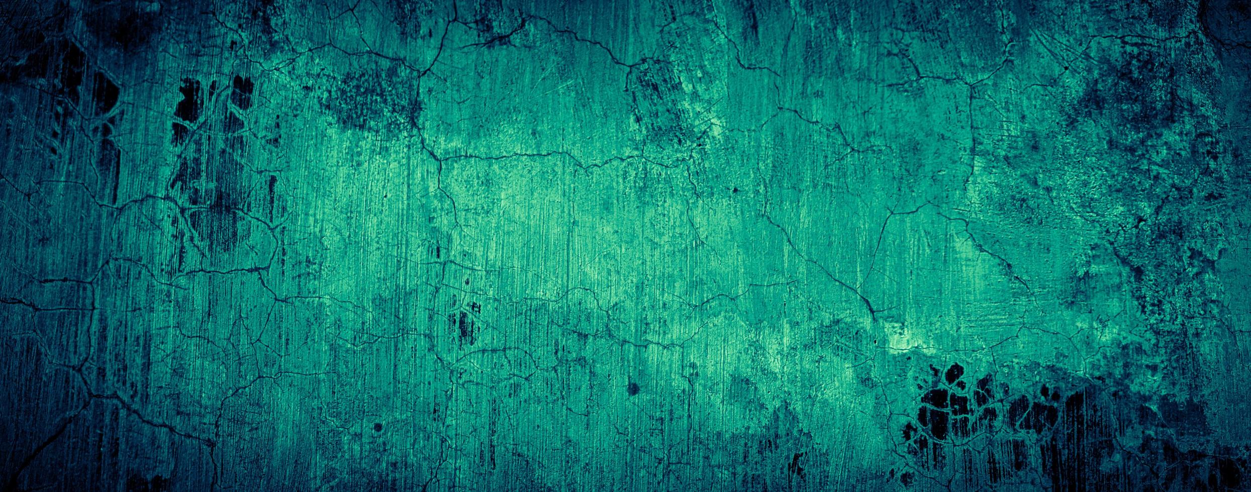 Fondo de textura de pared de hormigón abstracto sucio verde esmeralda oscuro, fondo panorámico foto