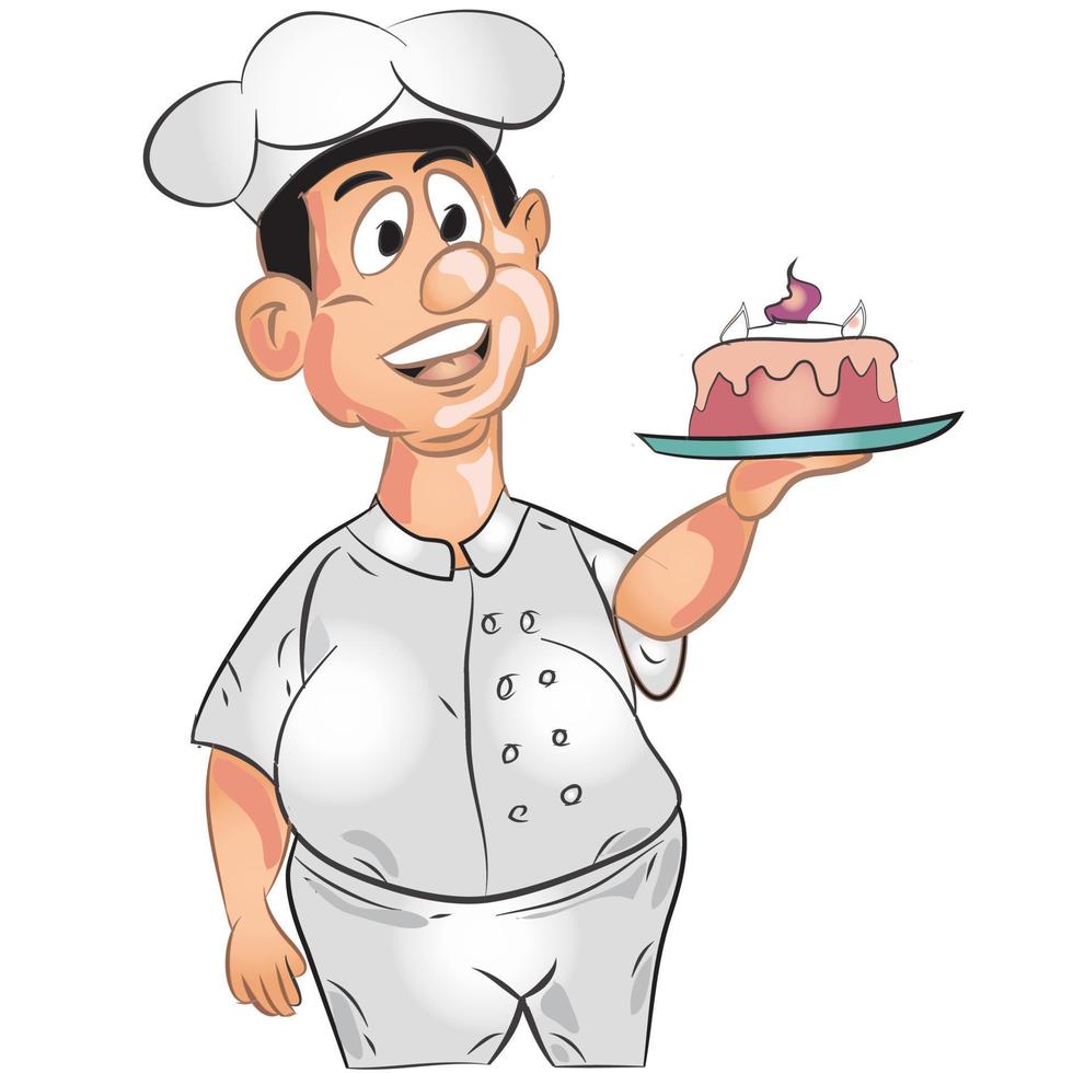 Pastry Chef Illustration vector