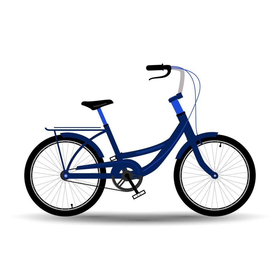 Bicicleta azul vectorial, perfecta para libros infantiles, elementos de diseño y más. vector