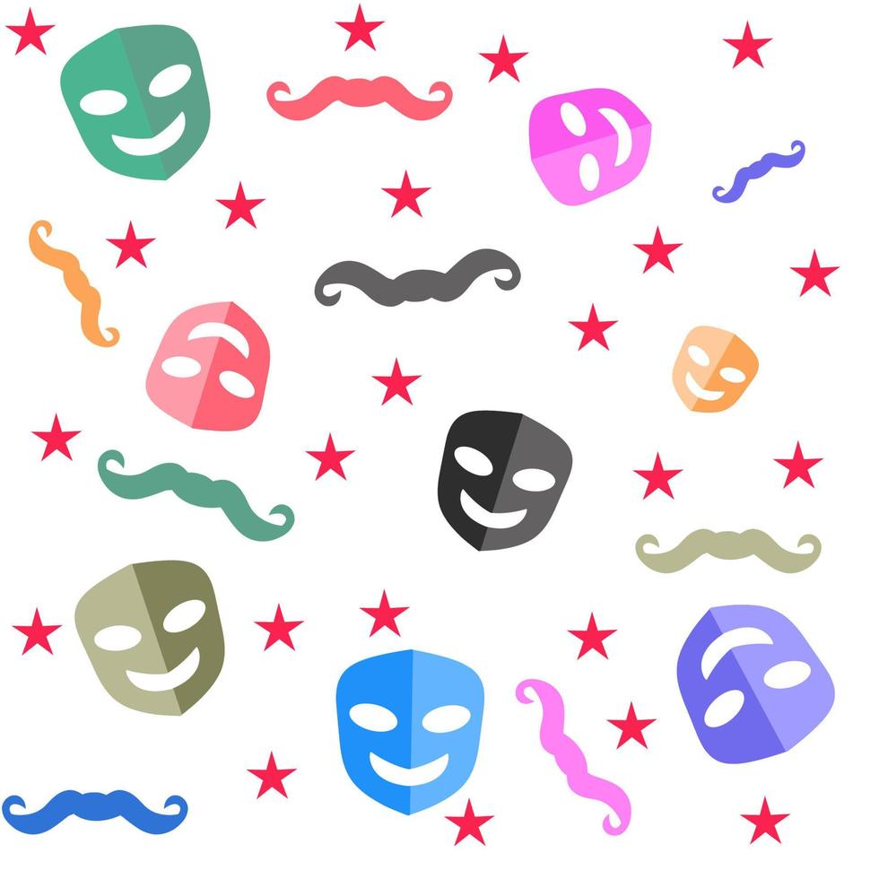 Happy purim day, Doodle pattern vector