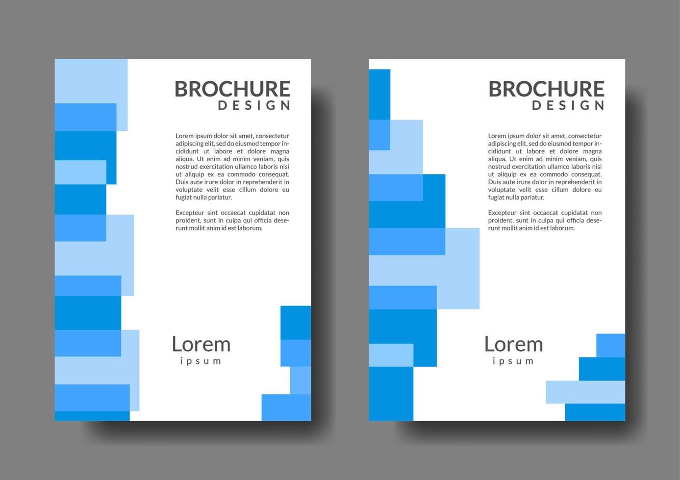 rectangular shape business brochure template. for promotion and advertisement vector
