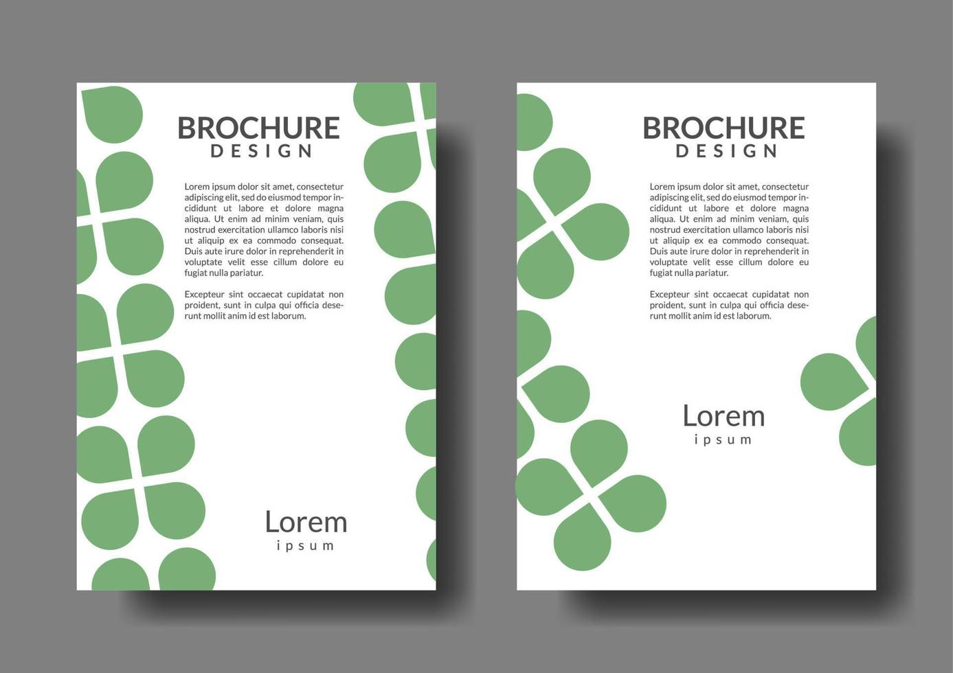 leaf shape business brochure template. for promotion and advertisement vector