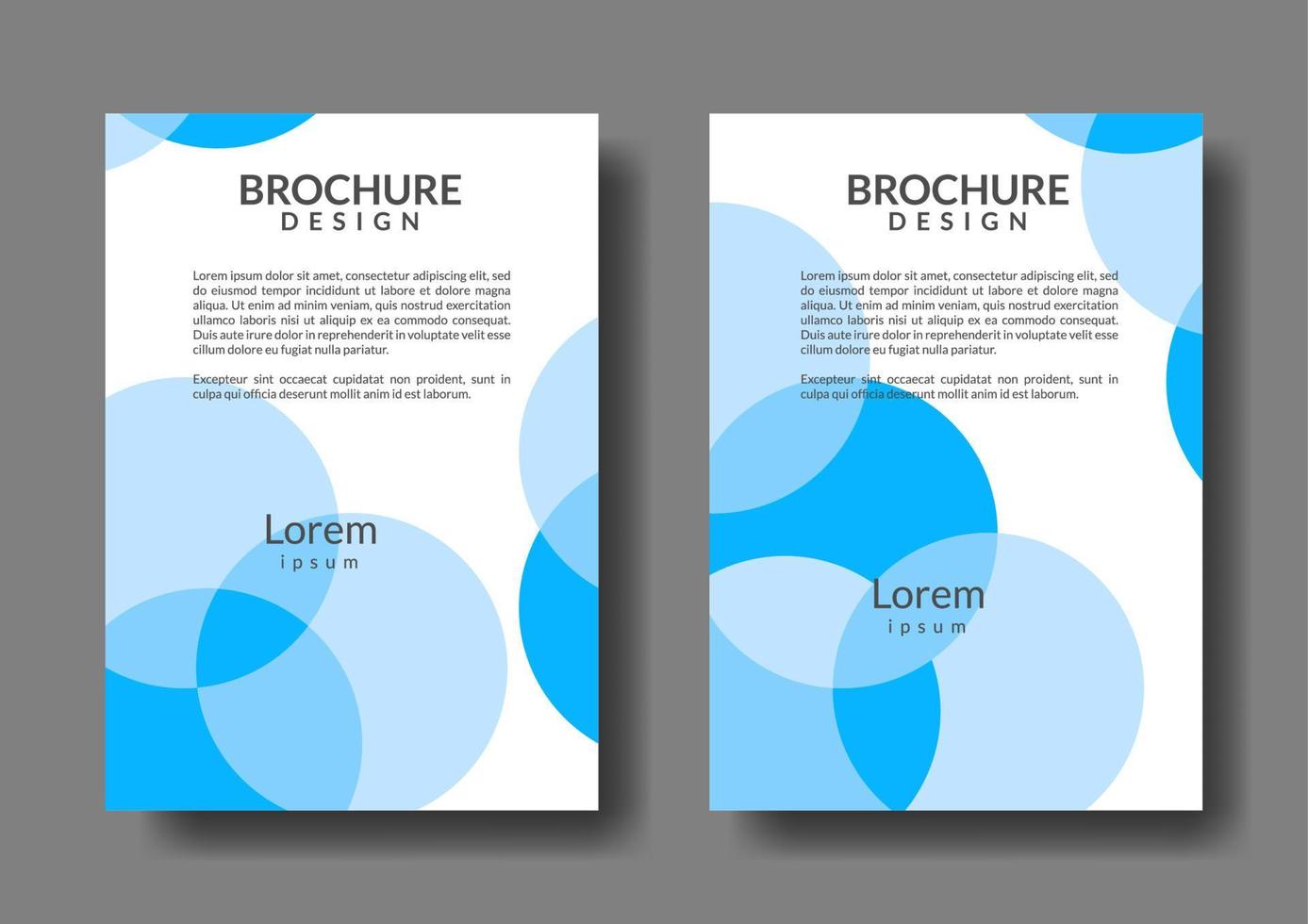 circular brochure design template. simple and attractive brochure vector