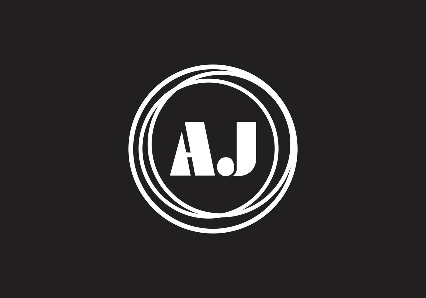 this is a creative AJ letter  icon design vector