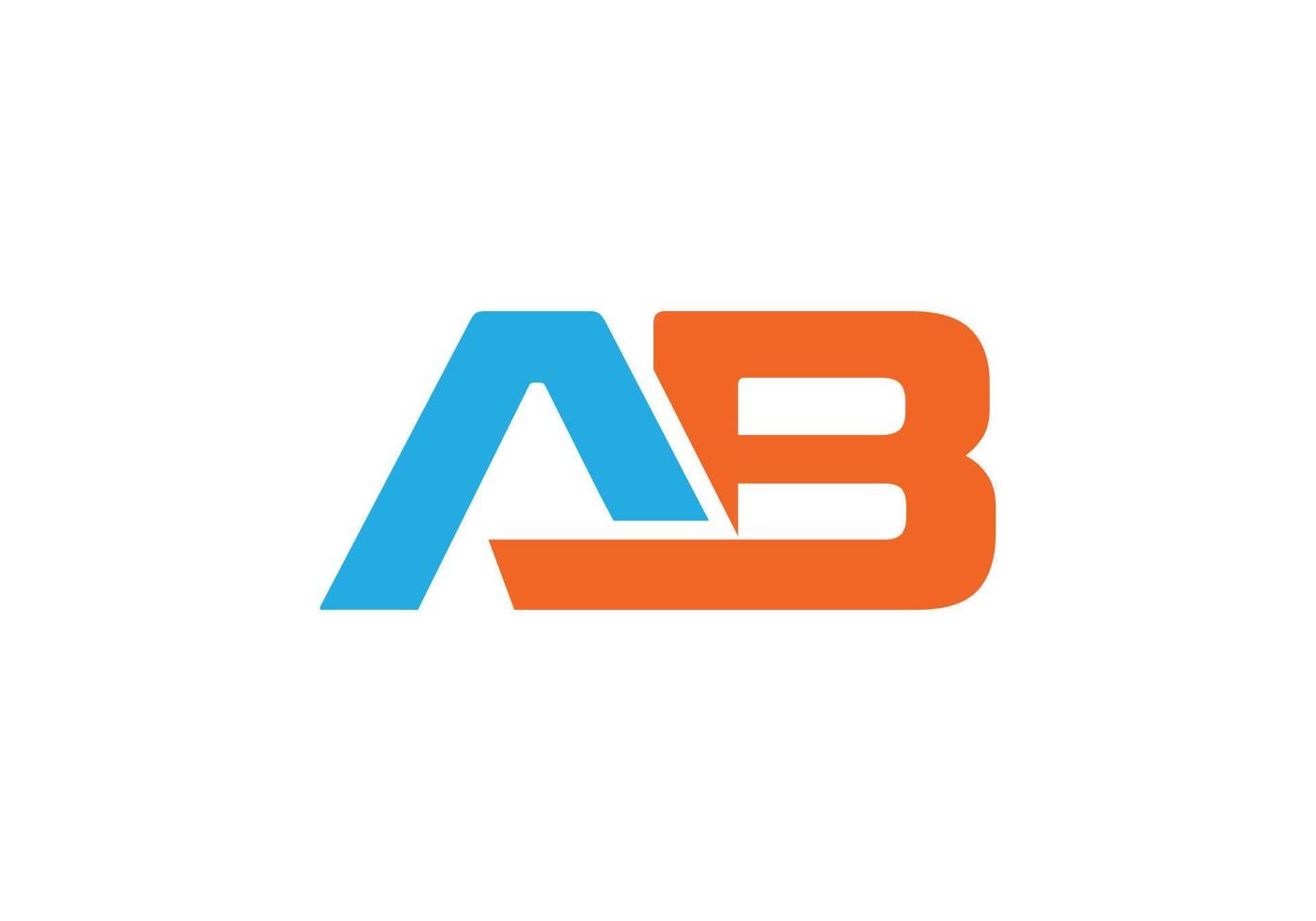 this is a creative AB letter icon design vector