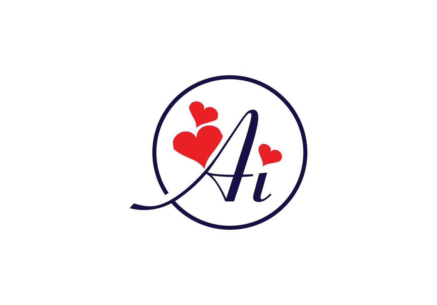 this is a creative AI letter icon design vector
