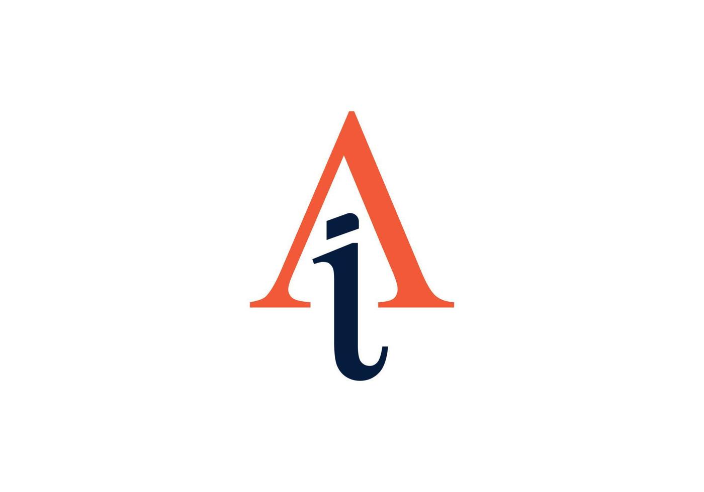 this is a creative AI letter icon design vector