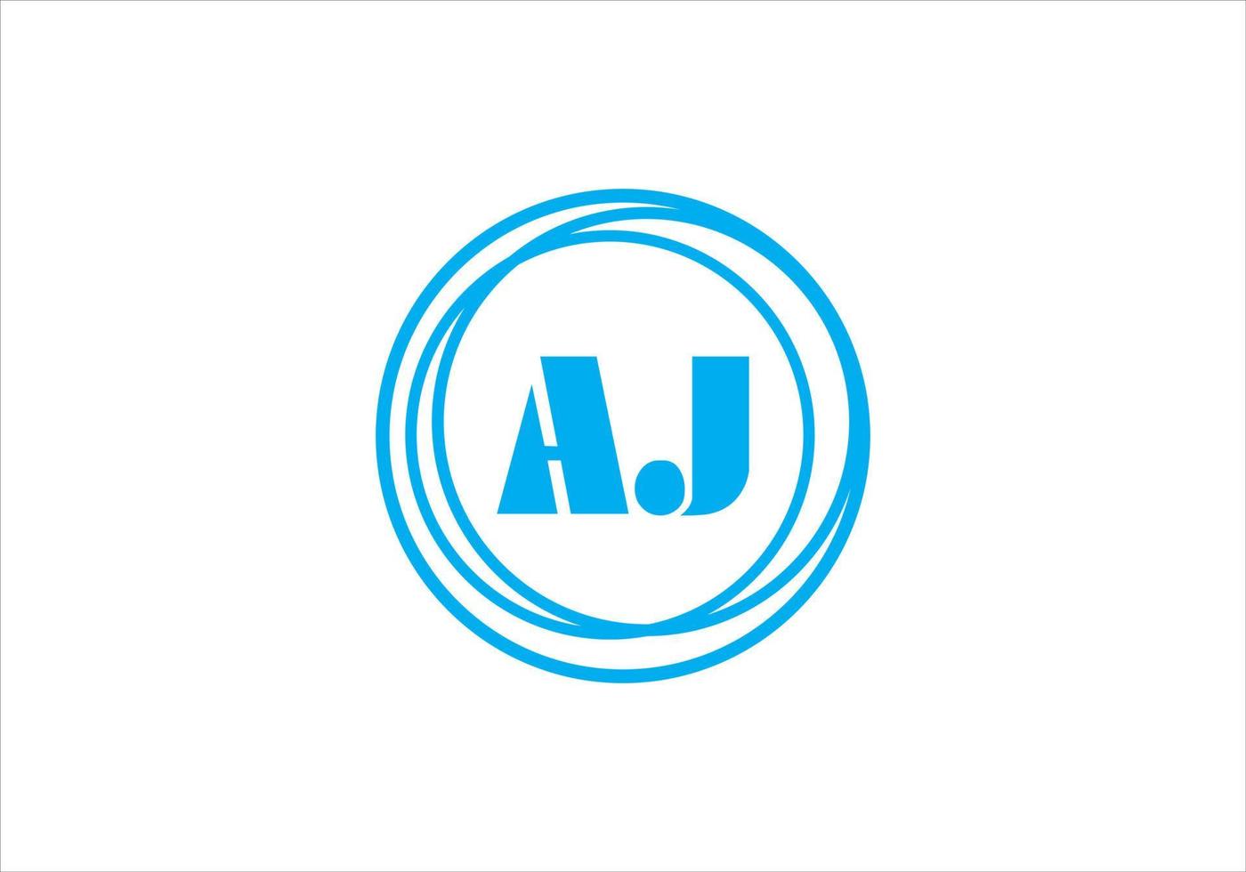 this is a creative AJ letter  icon design vector