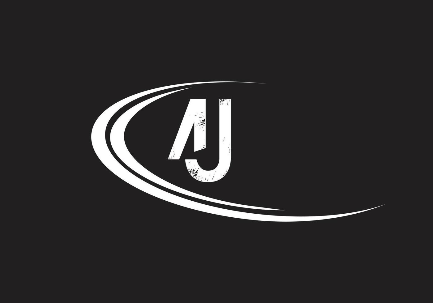 this is a creative AJ letter  icon design vector