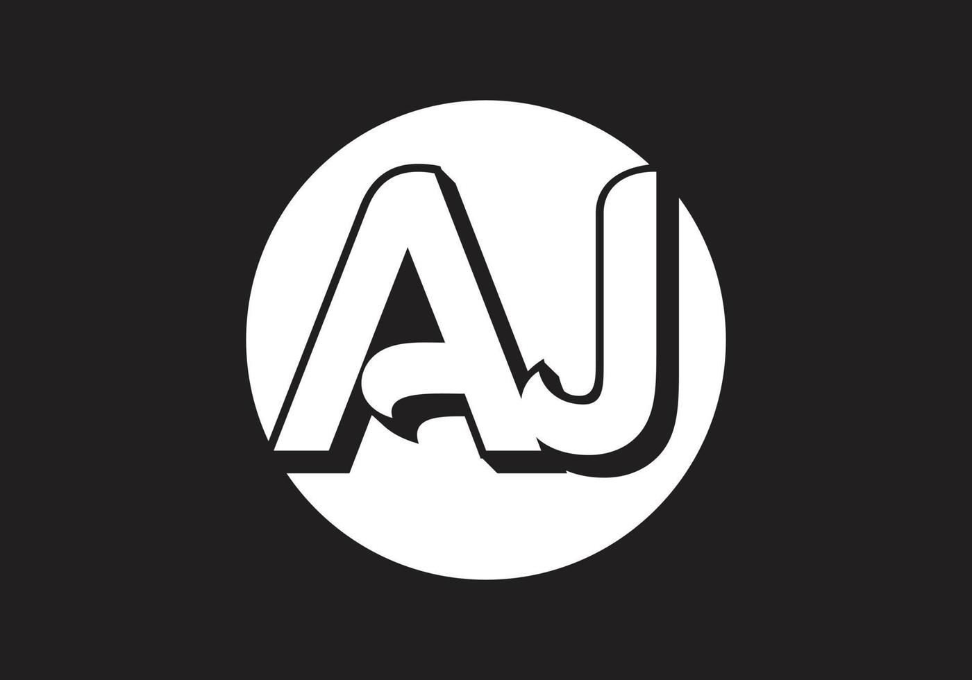 this is a creative AJ letter  icon design vector