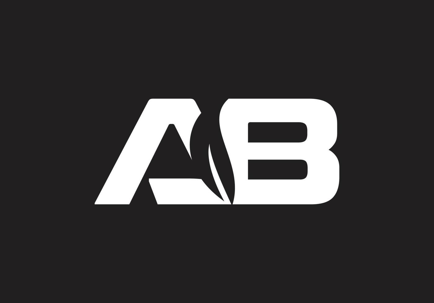 this is a creative AB letter icon design vector