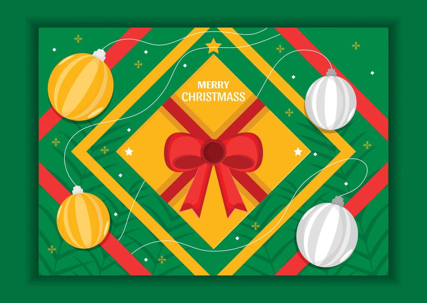 Flat Vector background illustration Merry Christmas concept