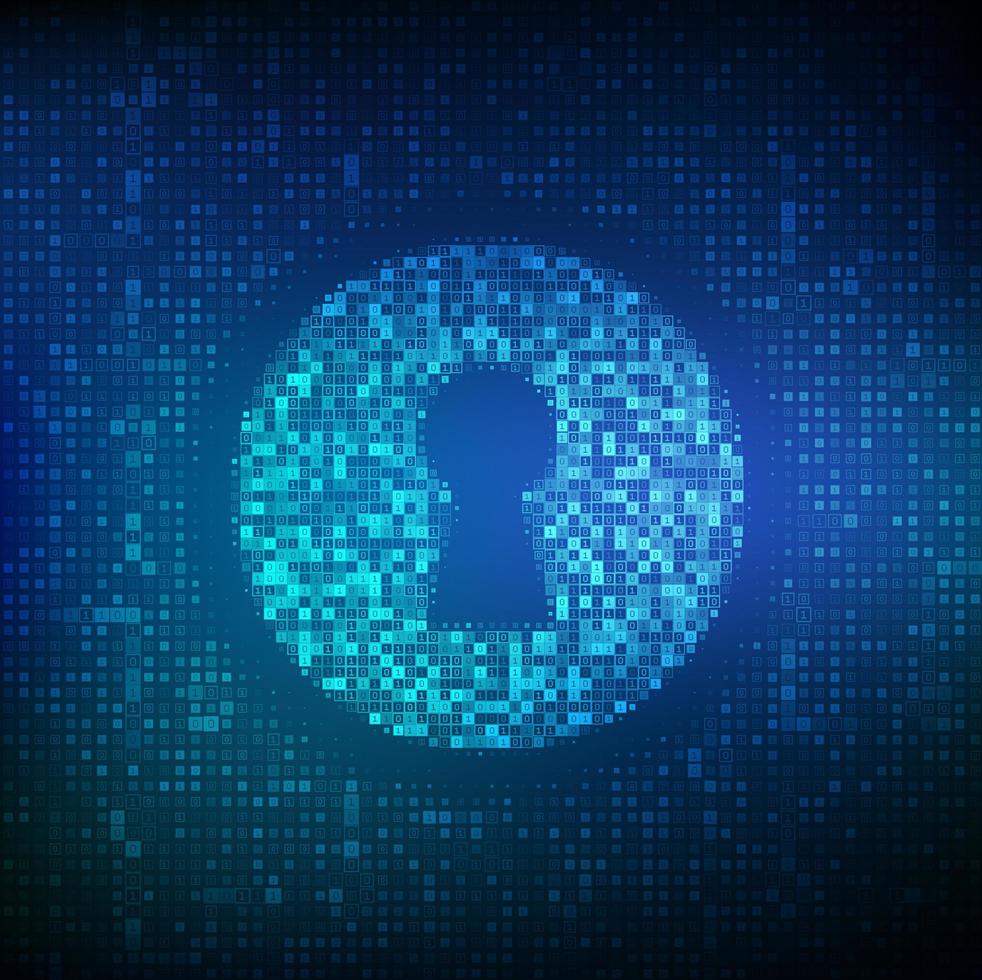 Digital keyhole. Concept of cyber security, firewall, network security, data encryption. Digital binary data and streaming digital code background. Matrix background with digits 1.0. Vector. EPS10. vector