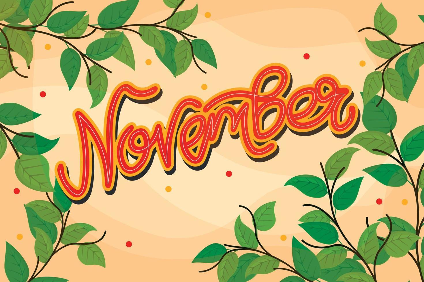 deja frontera noviembre otoño banner ilustración vector